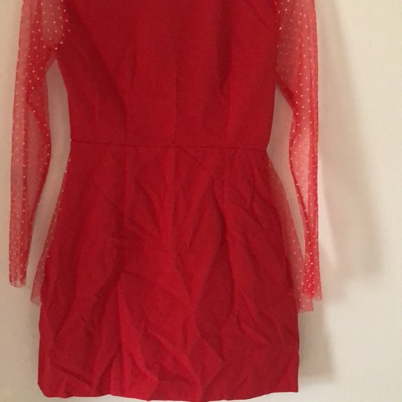 Woman’s Christmas bodycon fall feminine red polkadot dress - Picture 13 of 14